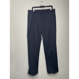 Dickies Flat Front 4 Pocket Pants Black Cotton Blend 36X32